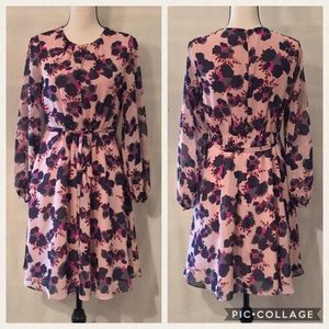 NWT Boden Dorothy long sleeve pink floral dress PETITE